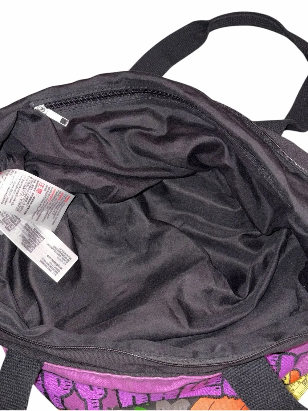 Disney Parks Black Canvas Halloween Tote Bag